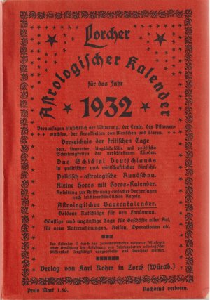 Lorcher Astrologischer Kalender für das Jahr 1932