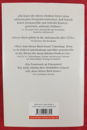 gebrauchtes Buch – Rolf Dobelli – Die Kunst des klaren Denkens - 52 Denkfehler, die Sie besser anderen überlassen