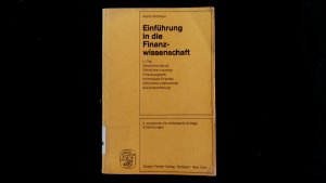 gebrauchtes Buch – Walter Wittmann – Einführung in die Finanzwissenschaft. Teil I-III.