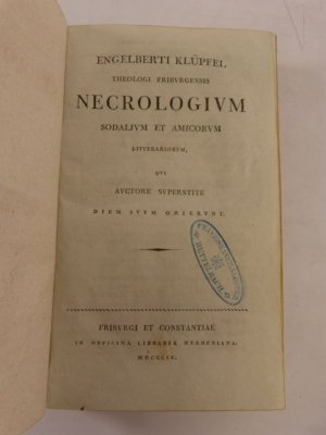 antiquarisches Buch – Engelbert Klüpfel – Necrologium sodalium et amicorum litterariorum, qui auctore superstite diem suum obierunt,.