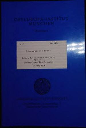 gebrauchtes Buch – Johannes Baur – Russen in Bayern in der ersten Hälfte des 20. Jahrhunderts Ein Überblick über die Archivsituation. Osteuropa-Quellen in Bayern 1, Nr. 13, Marz 1996