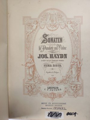 gebrauchtes Buch – Haydn, Joseph und Ferdinand David – Sonaten für Pianoforte und Violine. Revidirt und mit Fingersatz versehen. (Plattennr. 6604)