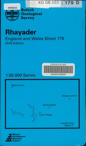 Drift Edition. England and Wales Sheet 179. Rhayader. 1:50.000.