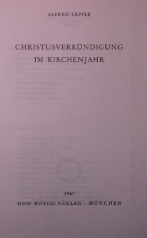 Christusverkündigung im Kirchenjahr.