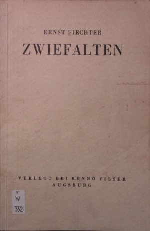 antiquarisches Buch – Ernst Fiechter – Zwiefalten.