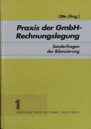 Praxis der GmbH-Rechnungslegung. - 2. Sonderfragen der Bilanzierung.