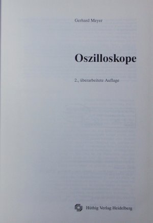 gebrauchtes Buch – Gerhard Meyer – Oszilloskope.