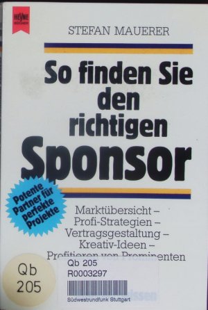 So finden Sie den richtigen Sponsor.