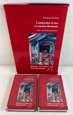 gebrauchtes Buch – Winfried Reichert – Lombarden in der Germania-Romania. Atlas und Dokumentation. Band 2/1, 2/2 und 2/3. (= Beiträge zur Landes- und Kulturgeschichte, Band 2/1, 2/2 u. 2/3).