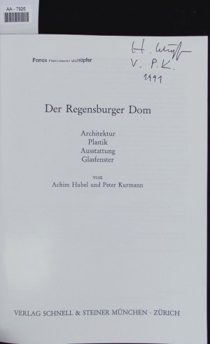 gebrauchtes Buch – Der Regensburger Dom.