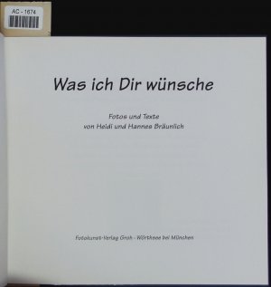 gebrauchtes Buch – Was ich dir wünsche.