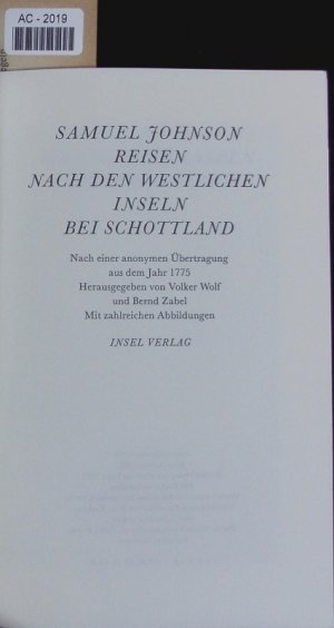 gebrauchtes Buch – Bernd Zabel – Reisen nach den westlichen Inseln bei Schottland.