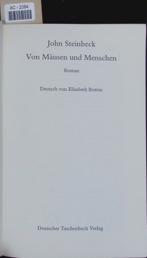 gebrauchtes Buch – John Steinbeck – Von Mäusen und Menschen. Roman.