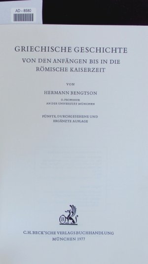 gebrauchtes Buch – Hermann Bengtson – Griechische Geschichte.