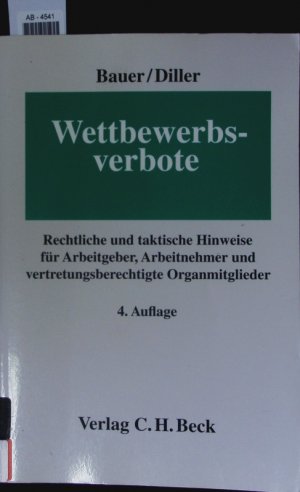 gebrauchtes Buch – Jobst-Hubertus Bauer – Wettbewerbsverbote.