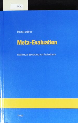 gebrauchtes Buch – Thomas Widmer – Meta-Evaluation.