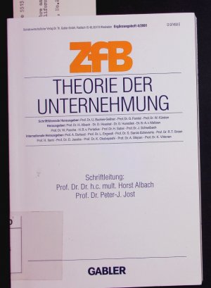 gebrauchtes Buch – Horst Albach – Theorie der Unternehmung.