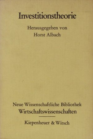 gebrauchtes Buch – Horst Albach – Investitionstheorie.