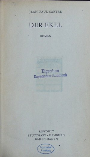 antiquarisches Buch – Jean-Paul Sartre – Der Ekel. Roman.