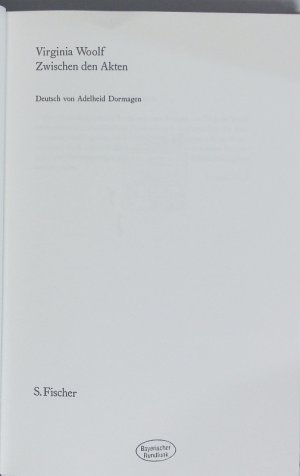 gebrauchtes Buch – Virginia Woolf – Zwischen den Akten.