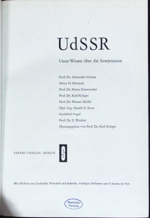 UdSSR. Unser Wissen über die Sowjetunion.