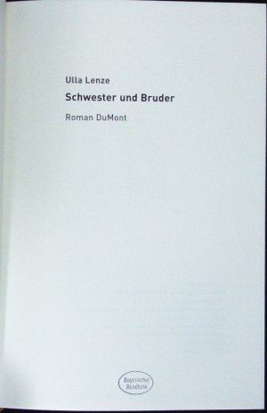 gebrauchtes Buch – Ulla Lenze – Schwester und Bruder. Roman.