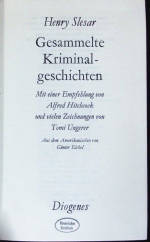 Gesammelte Kriminalgeschichten.