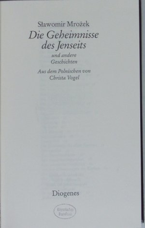 gebrauchtes Buch – Slawomir Mrozek – Die Geheimnisse des Jenseits. und andere Geschichten.