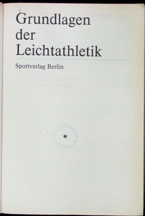 Grundlagen der Leichtathletik.