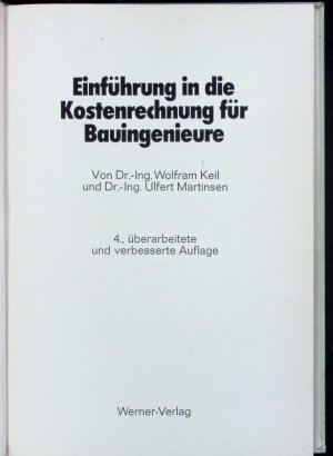 Einführung in die Kostenrechnung für Bauingenieure.