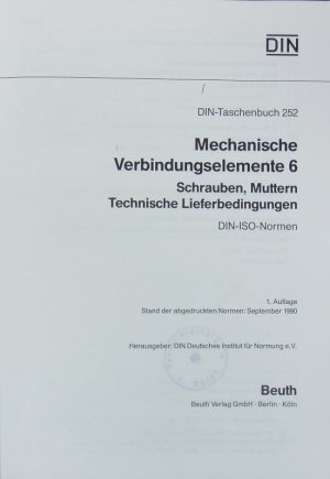 Schrauben, Muttern, technische Lieferbedingungen.