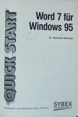 Word 7 für Windows 95.