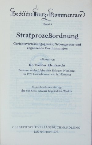 Strafprozeßordnung.