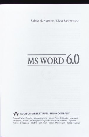 MS Word 6.0.