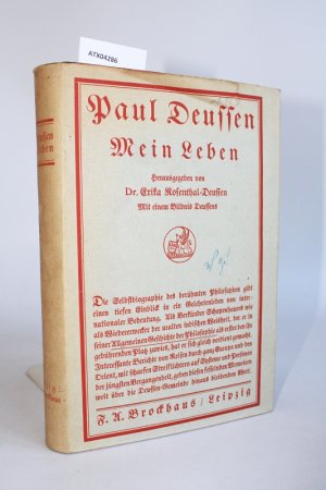 antiquarisches Buch – DEUSSEN, Paul und Erika Rosenthal-Deussen – Mein Leben.