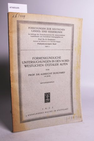 Formenkundliche Untersuchungen in den nord-westlichen Ötztaler Alpen.