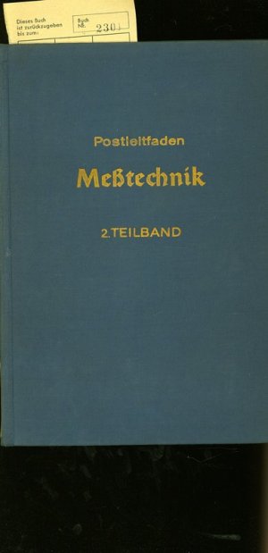 antiquarisches Buch – Messtechnik: 2. Teilband.