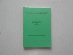 Maschinenlesbare Wörterbücher als Instrument für syntaktische und semantische Analysen. Ein Vergleich. Abhandlung zur Erlangung der Doktorwürde der Philosophischen Fakultät I der Universität Zürich.