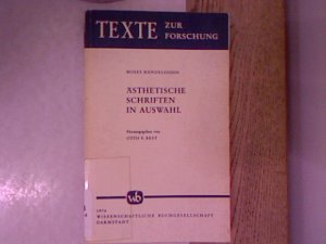 Ästhetische Schriften in Auswahl. Hrsg. von Otto F. Best. Texte zur Forschung. Bd. 14.