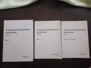 Arzneimittel - Kompendium der Schweiz 1987 - Zwei Bücher - Band 1 Basisinformationen..Band 2 Internationale Kurzbezeichnungen...+Paperback Patienteninformationen