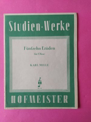 antiquarisches Buch – Karl Mille – Fünfzehn Etüden für Oboe.