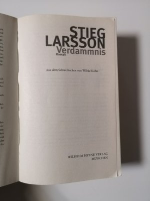 gebrauchtes Buch – Stieg Larsson – Verdammnis