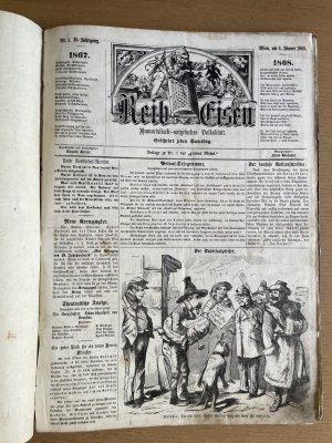 antiquarisches Buch – Böhm, Breier  – Reib-Eisen. - Humoristisch-satyrisches Volksblatt. 2 Jahrgänge 1867, 1868  (je 52 Hefte komplett)