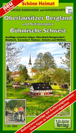 gebrauchtes Buch – Grosse Radwander- und Wanderkarte Oberlausitzer Bergland und Nationalpark Böhmische Schweiz - 1:35.000