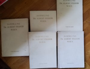 Sammlung Dr. Albert Figdor, Wien. 1. Teilkatalog, 5 Bände (alles Erschienene). Ausstellungs- u. Versteigerungskatalog.