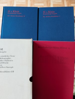 Berliner Abendblätter I, II. H. v. Kleist sämtliche Werke. Brandenburger Ausgabe. Kritische Edition sämtlicher Texte nach Wortlaut, Orthographie, Zeichensetzung […]