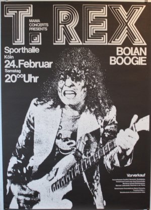 T. Rex, Bolan Boogie, Poster, Plakat, Concert, Konzert, Live, Tour, 1973