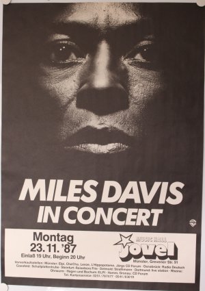 Miles Davis in Concert, Poster, Plakat, Live, Tour, Jovel, Münster, 1987