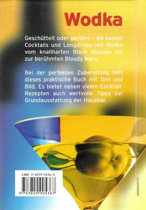 gebrauchtes Buch – Anonymus – Wodka Perfekte Cocktails selber mixen