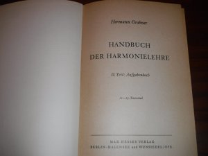 antiquarisches Buch – Hermann Grabner – Handbuch der funktionellen Harmonielehre. 2. Teil: Aufgabenbuch